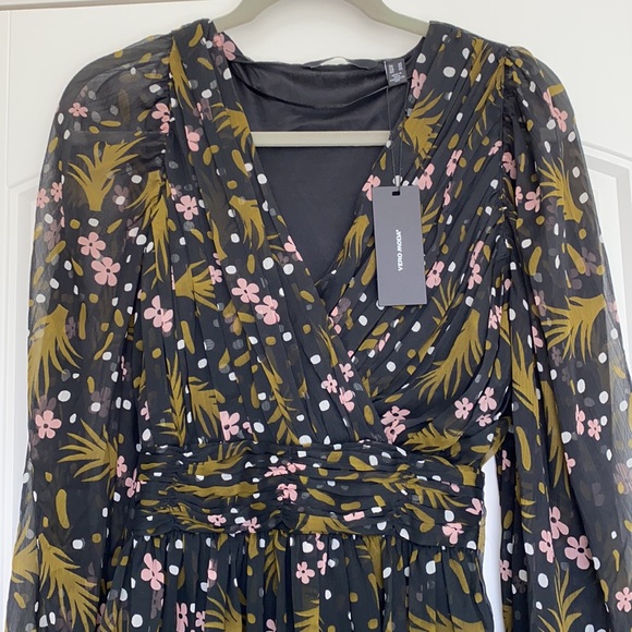 Black floral long sleeve dress - Picture 2 of 6